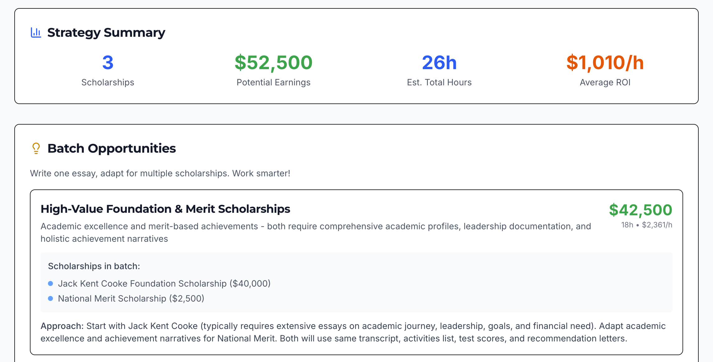 Application Strategy screenshot